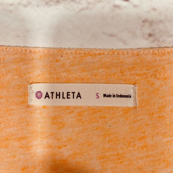 Athleta Orange Sleeveless Tank Dress Women’s Small Elastic Waist Casual Athletic - Picture 6 of 7